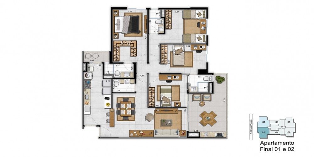 Apartamento 120m² - 4 Quartos